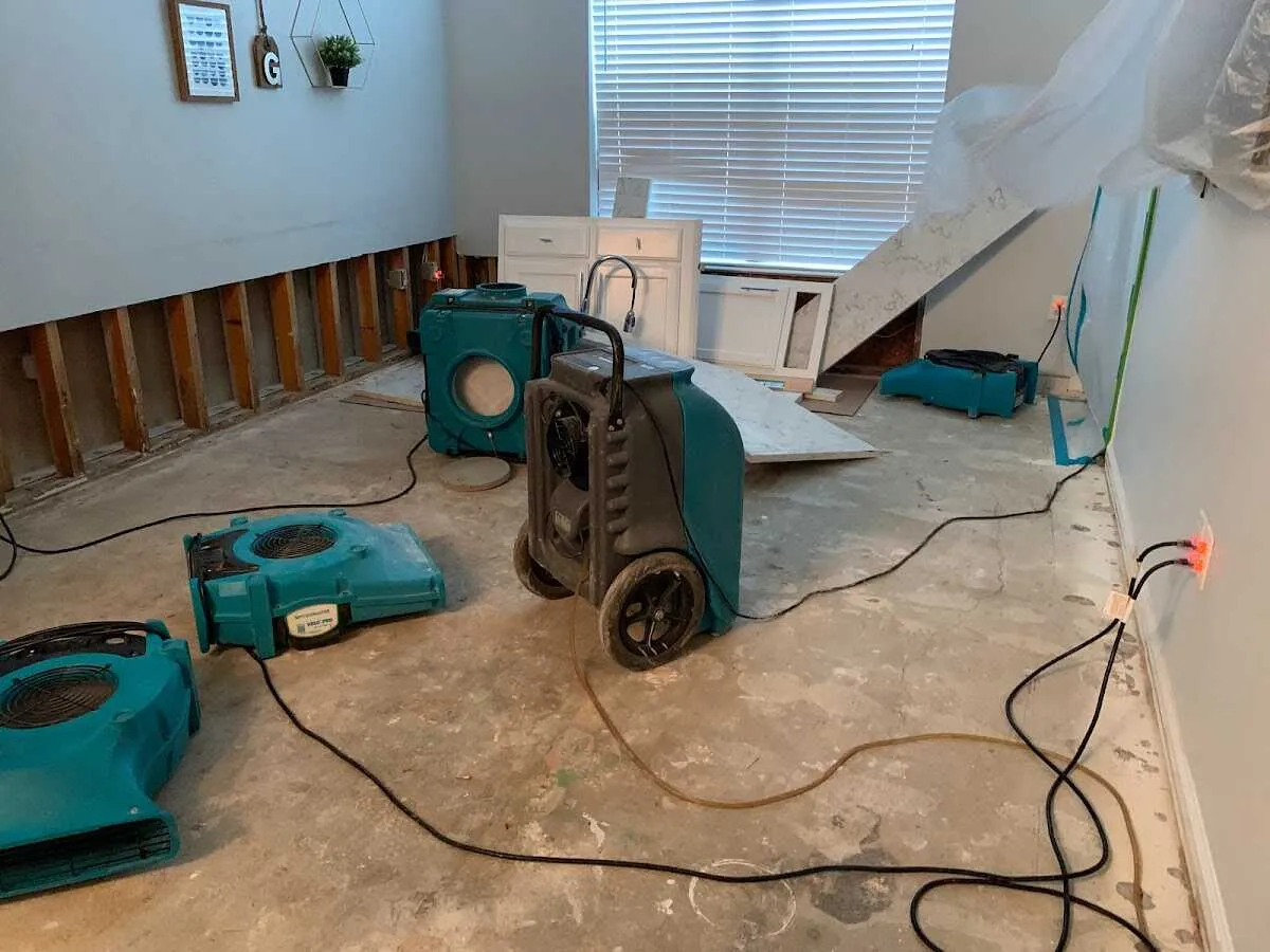 Dehumidifier in flood-cut room for Water Extraction & Removal in Palm Coast